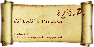 Ötvös Piroska névjegykártya